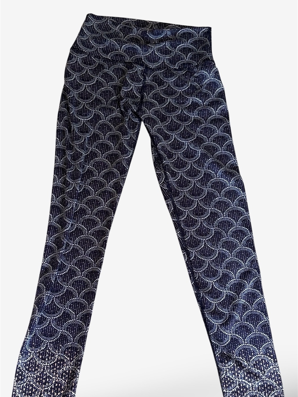 Aerie Chill Play Move High Waisted Leggings Small Navy Blue Pattern